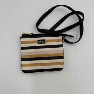 Luv Betsey by Betsey Johnson Crossbody Purse Women's Multi Striped Chain Strap